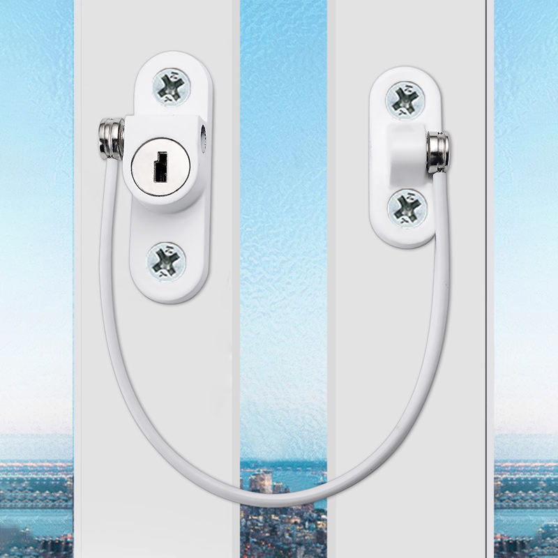 Trava multifuncional para janelas e portas Prodigy Baby, cabo de segurança para janelas, trava de corrente, dispositivo de segurança para bebês